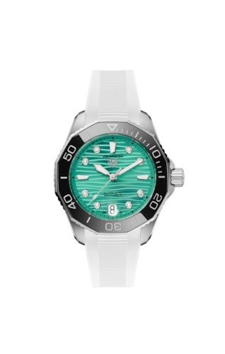 TAG Heuer Aquaracer Professional 300 36 Stainless Steel / Turquoise - Diamond / Rubber